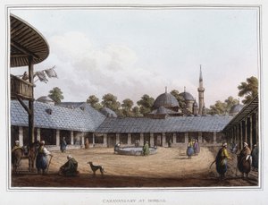 Campement a Borgas. i "" Utsikter i de osmanska dominionerna, i Europa, i Asien och några av Medelhavsöarna""" från originalteckningarna tagna av Luigi Mayer, London av Luigi Mayer