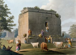 Monument mellan Tripoli och Tortosa, graverad av William Watts (1752-1851), 1806 av Luigi Mayer