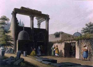 Moskén i Latachia, tavla 1, i Syrien, från "Views in the Ottoman Dominions" av Luigi Mayer