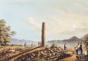 Resterna av Heras tempel på Samos av Luigi Mayer