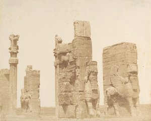 Den antika porten till Persepolis], 1858. av Luigi Pesce