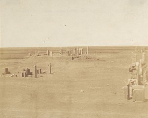 Översikt över Persepolis tagen från berget, 1858. av Luigi Pesce