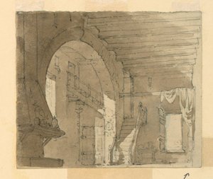 Scenografi, inredning av kök av Luigi Ricci