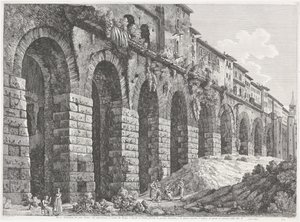 De Tempel van Hercules Victor te Tivoli av Luigi Rossini
