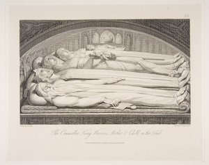 Rådgivaren, kungen, krigaren, mamman och barnet i graven, från graven, en dikt..., 1 mars 1813. av Luigi Schiavonetti