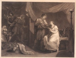 Troilus överraskar Cressida och Diomedes. Från William Shakespeares "Troilus and Cresida", akt 5, scen 2