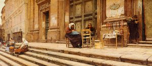 Coronari, av Luigi Serra (1846-1888) av Luigi Serra
