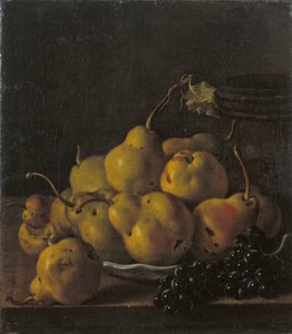 Stilleben med päron och vindruvor av Luis Egidio Melendez