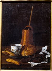 Chokladen. Målning av Luis Melendez (1716 - 1780), spansk skola