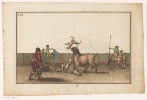 Tjur attackerad av hundar Coleccion de las principales suertes de una corrida de toros (serietitel) Samling av de viktigaste tjurfäktningsmanövrarna (serietitel)