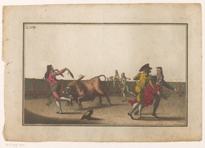Oxen utmanas med banderillas Coleccion de las principales suertes de una corrida de toros (serietitel) Samling av de viktigaste manövrarna inom tjurfäktning (serietitel)