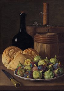 イチジクとパンのある静物、c。 1770. スウェーデン語 av Luis Meléndez