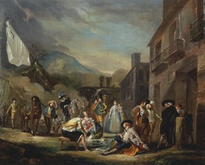 En picknick på ett Country Inn av Luis Paret y Alcazar