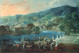 Utsikt över El Arenal i Bilbao, ca 1784