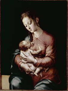 Jungfrun och barnet (olja på panel, ca 1565)