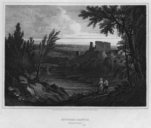 Mitford Castle, Northumberland (gravyr)