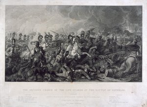 Livgardets avgörande laddning vid Waterloo av Luke (after) Clennell