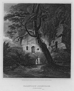 Warkworth Hermitage, Northumberland (gravyr) av Luke (after) Clennell