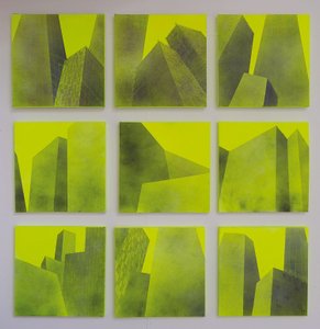 Constructed Series I - IX, , 2014 (akryl på duk)