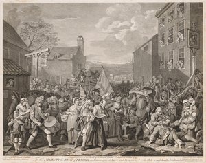Mars till Finchley år 1746 efter Hogarth, 1750.