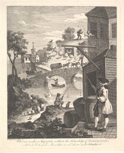 Satire on False Perspective: Frontispice to Kirbys Perspective, februari 1754.