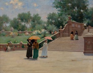 I parken, ca 1894 (olja på duk) av Luther Emerson van Gorder