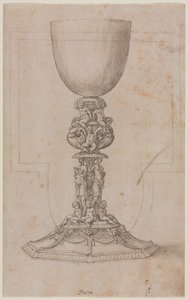 Design för en Chalice recto, mitten av 1500-talet.