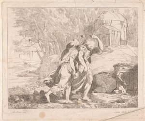 Deucalion och Pyrrha efter syndafloden