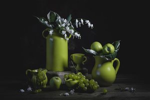 Elegant grönt stilleben av Lydia Jacobs