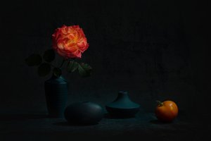 Den lysande orange rosen