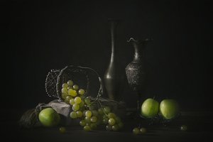 Stämningsfulla druvor och äpplen av Lydia Jacobs
