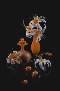 Stilleben med orange liljor av Lydia Jacobs