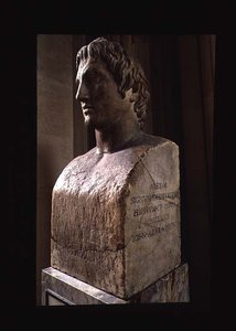 Alexander den store (356-323 f.Kr.) (marmor) (se även 16524) av Lysippos (attributed to)