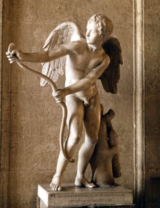 Eros (Amor) med pilbågen (1753) kopia av Eros de Thespies av Lysippe. Capitol Museum, Rom. av Lysippos (attributed to)