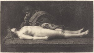 Leviten av Efraim och hans döda hustru av M.G. Fuchs after Jean Jacques Henner
