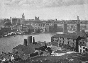 Newcastle-on-Tyne, från Rabbit Banks, c1900