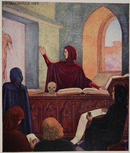 Henri de Mondeville undervisar i anatomi, University of Montepellier av M. Charles Sanlaville