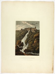 Cascatelle och stallarna i Mecenas, plansch trettiotre från Roms ruiner av M. Dubourg