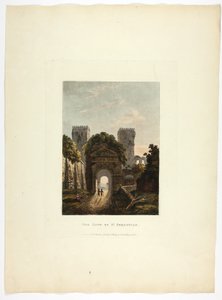 S:t Sebastians port, plansch sjutton från Roms ruiner av M. Dubourg