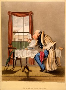 As Hot as the Deuce!, tryck av George Hunt, 1827 (handkolorerat gravyr) av M. Egerton
