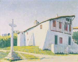 Bisque House, St. Jean de Luz, Frankrike (olja på duk) av M. Evelyn McCormick
