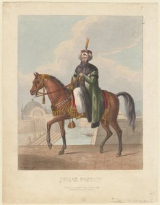 Porträtt av Mahmud II 1785-1839, Sultan av det osmanska riket, 1829 av M. Gauci