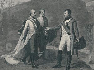 Möte av Napoleon och Francis I efter Austerlitz, 1805, 1896