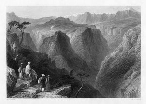 Libanonberget, ovanför Kedeshadalen, eller den heliga dalen, Libanon, 1841.