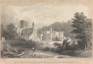 North West View av Brinkburn Priory, Northumberland; sida 44 (volym ett)