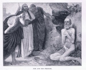 Job och hans vänner, från The Magazine of Art 1893, Cassell and Company av M. Lavergne