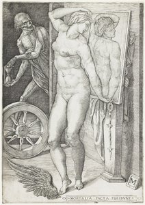 Death Surprising a Woman, c.1490-c.1540 (gravyr) av M Master