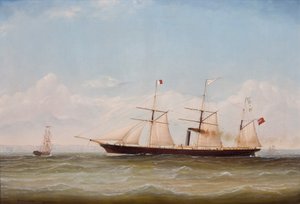 ss Western (olja på duk av ss Western) av M. McLachlan