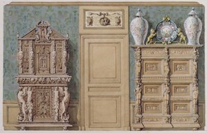 Möbler i matsalen på rue Fortune, hus köpt av Balzac 1847