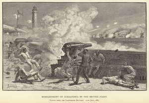 Bombardement av Alexandria av den brittiska flottan av M. Schonberg
